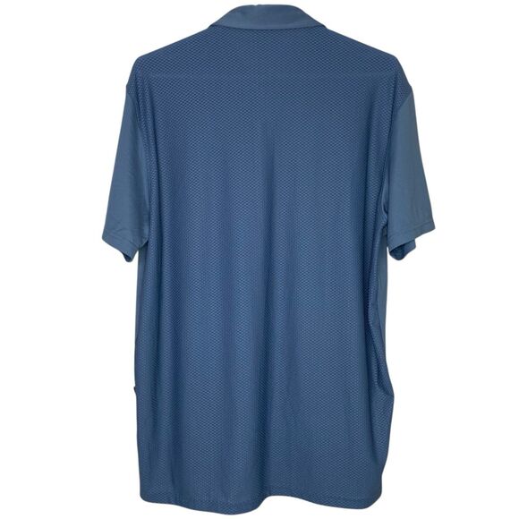 AG Adriano Goldschmied Polo Shirt Mens M Blue Short Sleeve Mesh Golf Green Label - Picture 2 of 9